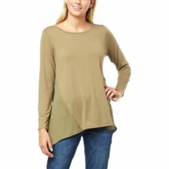 Best reviews of 🌟 DG2 By Diane Gilman Side Draped Combo Top Grape 🥰