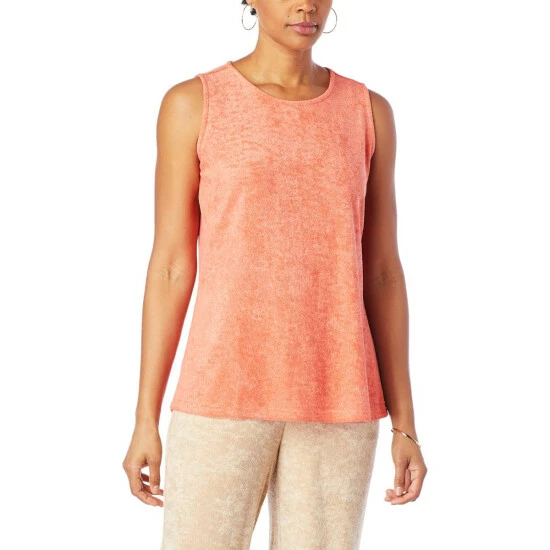 Best reviews of ๐งจ DG2 By Diane Gilman Terry Cloth Crew-Neck Tank Coral ๐