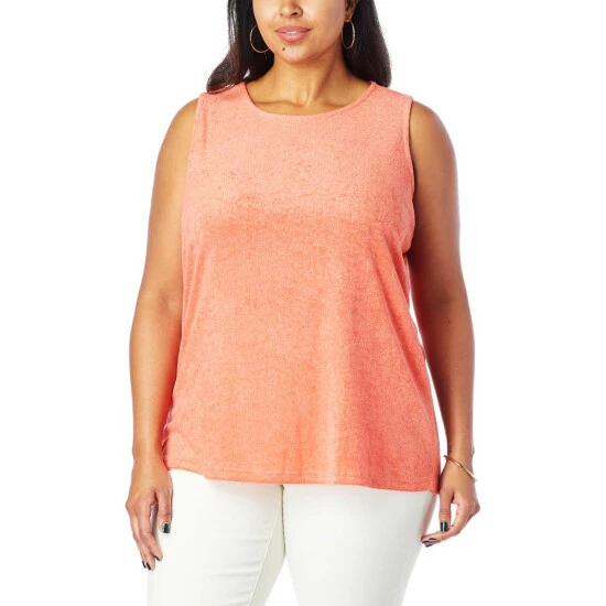 Best reviews of ๐งจ DG2 By Diane Gilman Terry Cloth Crew-Neck Tank Coral ๐ - Image 2