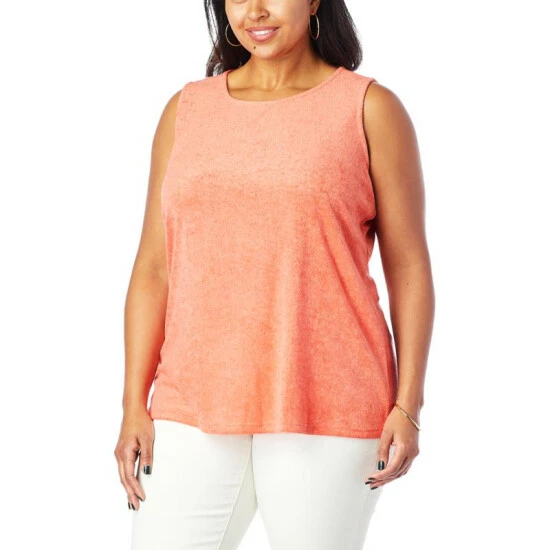 Best reviews of ๐งจ DG2 By Diane Gilman Terry Cloth Crew-Neck Tank Coral ๐ - Image 5
