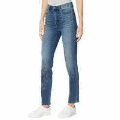 Deals ❤️ DG2 By Diane Gilman Virtual Stretch Rhinestone Skinny Jean - Basic Midtone ❤️