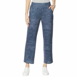 Discount 👏 DG2 By Diane Gilman "DG Downtime" Wooley Booley Lounge Pant Navy Snake ❤️