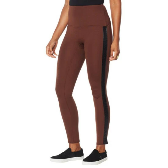 Cheap 🌟 DG2 By Diane Gilman Slim And Sleek Ponte Side Stripe Legging Camel ⭐ - Image 4