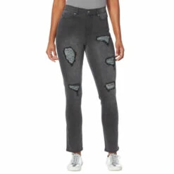 Best reviews of 😍 DG2 By Diane Gilman Classic Stretch Tweed Back Skinny Jean Chambray 🎉