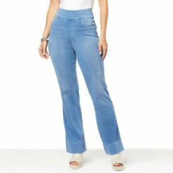 Best deal 🥰 DG2 By Diane Gilman Super Stretch Knit Denim Comfort Waist Trouser Chambray ✨