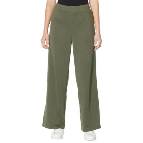 Flash Sale 🔥 DG2 By Diane Gilman "DG Downtime" Ottoman Pull-On Ponte Lounge Pant Olive 👍 - Image 6