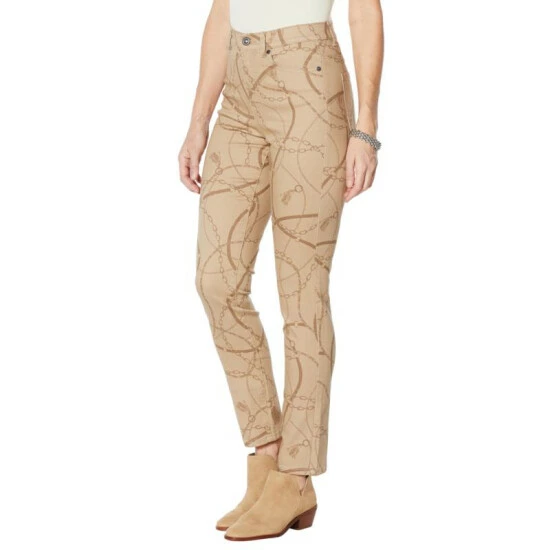 New ๐ฏ DG2 By Diane Gilman Classic Stretch Chain-Print Skinny Jean Chambray ๐งจ - Image 4