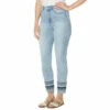 Best Pirce 👍 DG2 By Diane Gilman Embellished Hem Ankle Skinny Jean Chambray 🛒