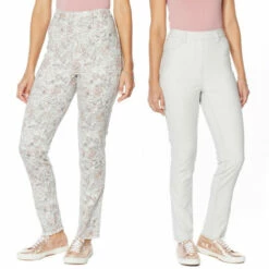 Best deal 💯 DG2 By Diane Gilman Reversible Twill Pull-On Skinny Jean Khaki 😉