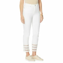 Best reviews of ๐งจ DG2 By Diane Gilman Classic Stretch Crochet Hem Cropped Jean Black ๐