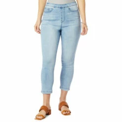 Best Sale 🧨 DG2 By Diane Gilman New Classic Stretch Split Hem Pull-On Capri Pink 🎉