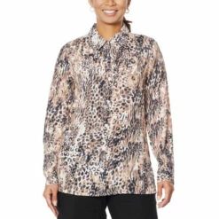 Deals 🌟 DG2 By Diane Gilman Signature Collection Silk Blend Top Butterfly Status Print 😍