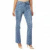 Outlet 😍 DG2 By Diane Gilman Virtual Stretch Printed Bootcut Jean Floral Paisley Gray 😉