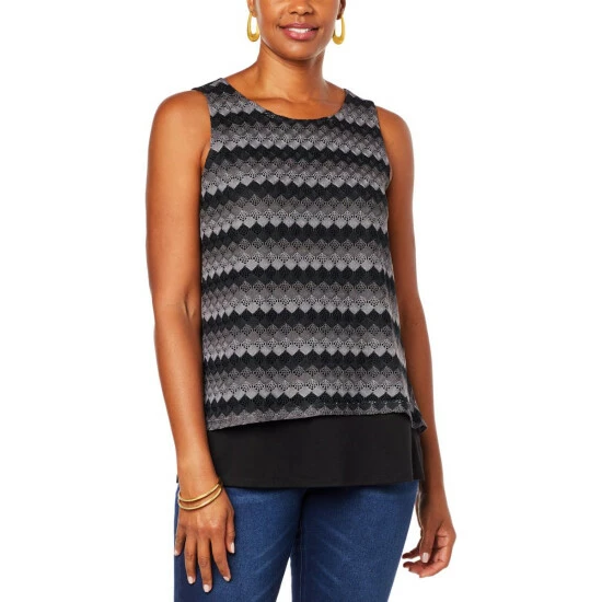 Brand new 😉 DG2 By Diane Gilman Raschel Lace Easy Tank White 🔔