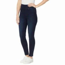 Deals ❤️ DG2 By Diane Gilman Virtual Stretch Comfort Waist Ultra Skinny Jegging Black ⭐