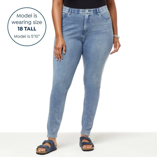 Flash Sale 🥰 DG2 By Diane Gilman Super Stretch Knit Denim Seamless Lean Jean Black 😀 - Image 2