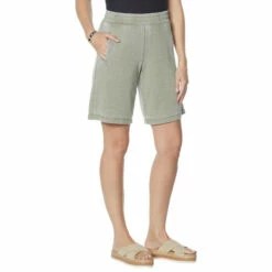 Deals ๐ DG2 By Diane Gilman DG2 Downtime Burnout French Terry Pull-On Short Black ๐ฅฐ