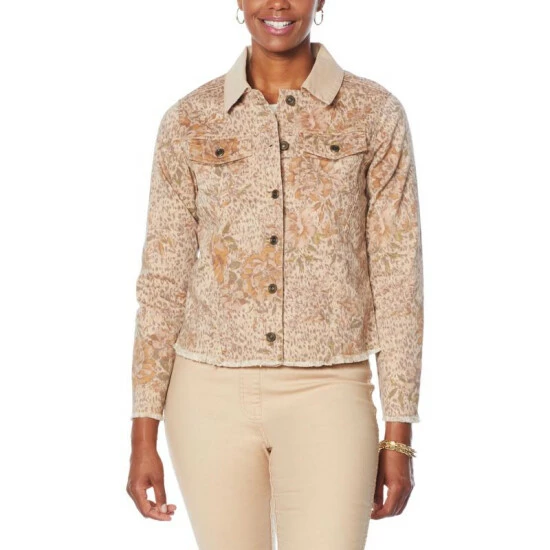 Cheapest 🌟 DG2 By Diane Gilman Reversible Twill Jean Jacket Floral Animal 🥰 - Image 11