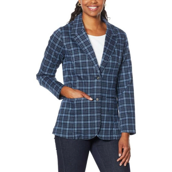 Brand new ๐ DG2 By Diane Gilman Classic Stretch Denim Blazer Raspberry ๐ฅ - Image 6