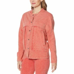 Hot Sale 👏 DG2 By Diane Gilman "DG Downtime" Rib Collar Oversized Jacket Black ❤️