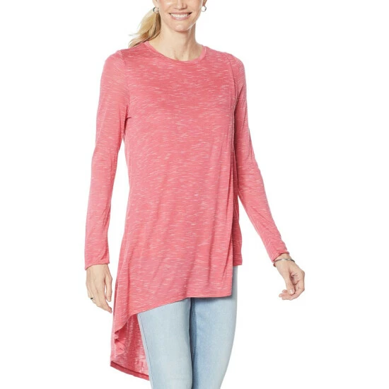 Best Pirce ⭐ DG2 By Diane Gilman Hi-Low Overlayer Top Spice 🛒