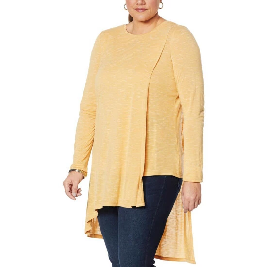 Best Pirce ⭐ DG2 By Diane Gilman Hi-Low Overlayer Top Spice 🛒 - Image 2