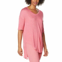 Outlet 😍 DG2 By Diane Gilman Speckled Knit Hi-Low Top Black 🥰