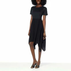 Brand new 🧨 DG2 By Diane Gilman Sharkbite-Hem Combo 👗 Dress Red 👏