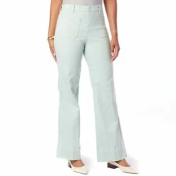 Budget 😍 DG2 By Diane Gilman Virtual Stretch Wide-Leg Denim Jean Seafoam 🔔