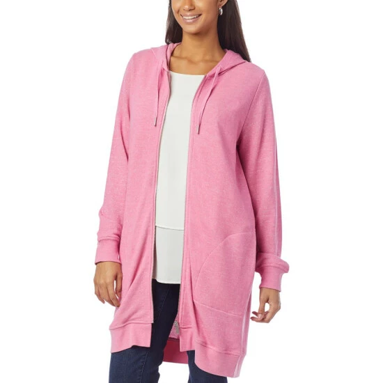 Coupon ๐งจ DG2 By Diane Gilman "DG Downtime" Elongated Zip Front Hoodie Moss ๐คฉ - Image 4