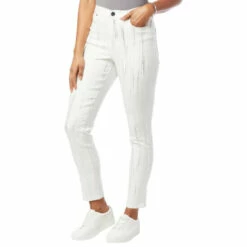 Deals 🔥 DG2 By Diane Gilman Virtual Stretch Foil-Printed Skinny Jean Indigo 😉