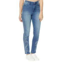 Wholesale ✔️ DG2 By Diane Gilman Classic Stretch Embellished Skinny Jean Gray 👏