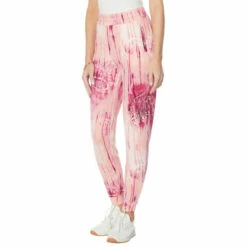 Cheapest ✨ DG2 By Diane Gilman "DG Downtime" Printed French Terry Slim Jogger Raspberry ⭐