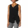 Coupon 🎁 DG2 By Diane Gilman Mixed Media Knot Tank White 🎁