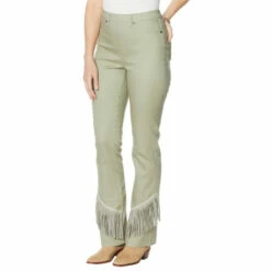 Cheap 👍 DG2 By Diane Gilman Studded Fringe Boot-Cut Jean - Fashion Sage ❤️