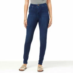 Best Pirce 🧨 "As Is" DG2 By Diane Gilman SuperStretch Knit Denim Seamless Lean Jean Chambray 👍