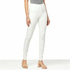 Wholesale 💯 "As Is" DG2 By Diane Gilman SuperStretch Knit Denim Seamless Lean Jean Ivory ❤️