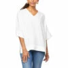 Best Pirce 🔥 "As Is" DG2 By Diane Gilman Woven V-Neck Dolman-Sleeve Top White 🛒