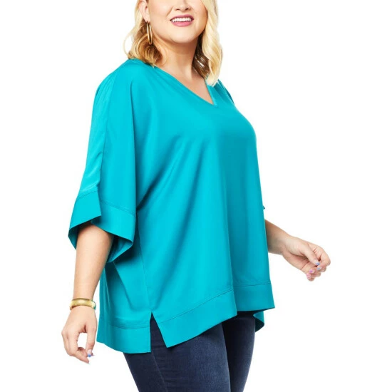 Best Pirce ๐ฅ "As Is" DG2 By Diane Gilman Woven V-Neck Dolman-Sleeve Top White ๐ - Image 2