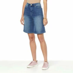 Best Pirce 🔥 "As Is" DG2 By Diane Gilman Virtual Stretch Wide-Leg Bermuda Short Midtone 🔔