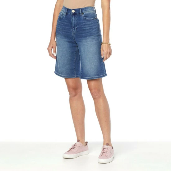 Best Pirce 🔥 "As Is" DG2 By Diane Gilman Virtual Stretch Wide-Leg Bermuda Short Midtone 🔔