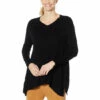 Outlet ⌛ "As Is" DG2 By Diane Gilman Lux Touch Boxy Sweater Black 🔔