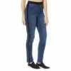 Budget 🥰 "As Is" DG2 By Diane Gilman Faux Leather Side Stripe Skinny Jean Midtone 🤩