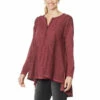 Best Sale ⌛ DG2 By Diane Gilman Oversized Mixed Media Henley Top 👏