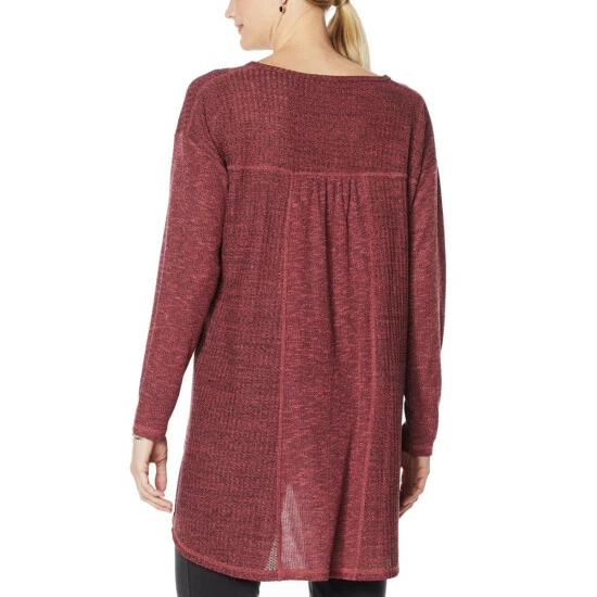Best Sale โ DG2 By Diane Gilman Oversized Mixed Media Henley Top ๐ - Image 3