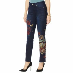 Cheapest ✔️ DG2 By Diane Gilman Classic Stretch Novelty Skinny Jean 🤩
