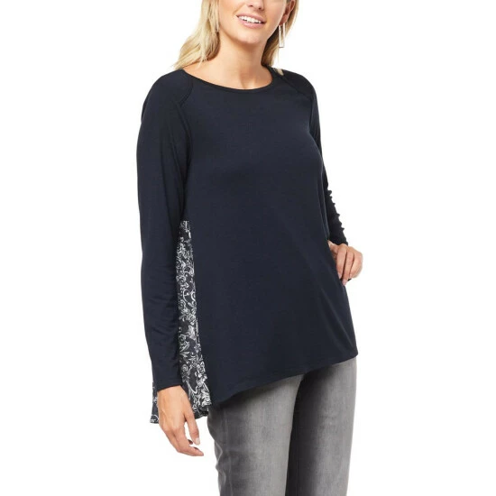 Best reviews of ๐ "As Is" DG2 By Diane Gilman Printed Back Hi-Low Hem Combo Top ๐ - Image 2