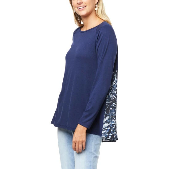 Best reviews of ๐ "As Is" DG2 By Diane Gilman Printed Back Hi-Low Hem Combo Top ๐ - Image 3