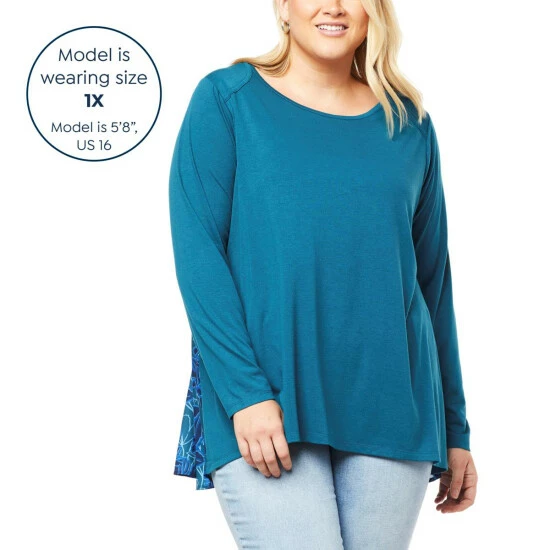 Best reviews of ๐ "As Is" DG2 By Diane Gilman Printed Back Hi-Low Hem Combo Top ๐ - Image 12