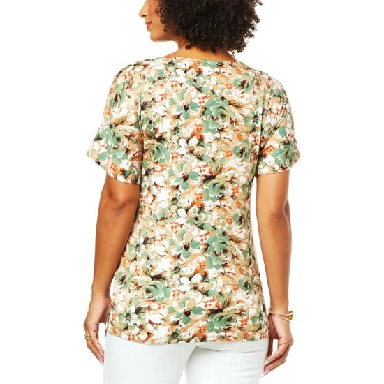 Best deal 🎁 "As Is" DG2 By Diane Gilman Printed Jersey Knit Dolman-Sleeve Top 🥰 - Image 2